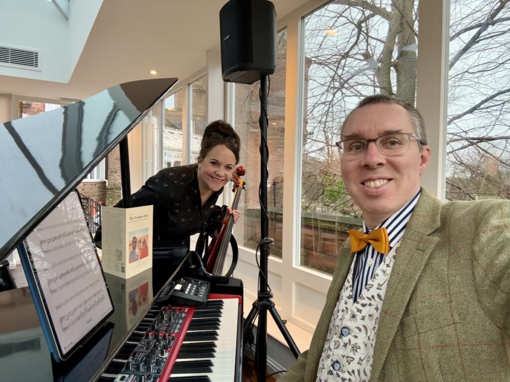 Cello and Piano Duo at Sherbrooke Castle Hotel in Glasgow.