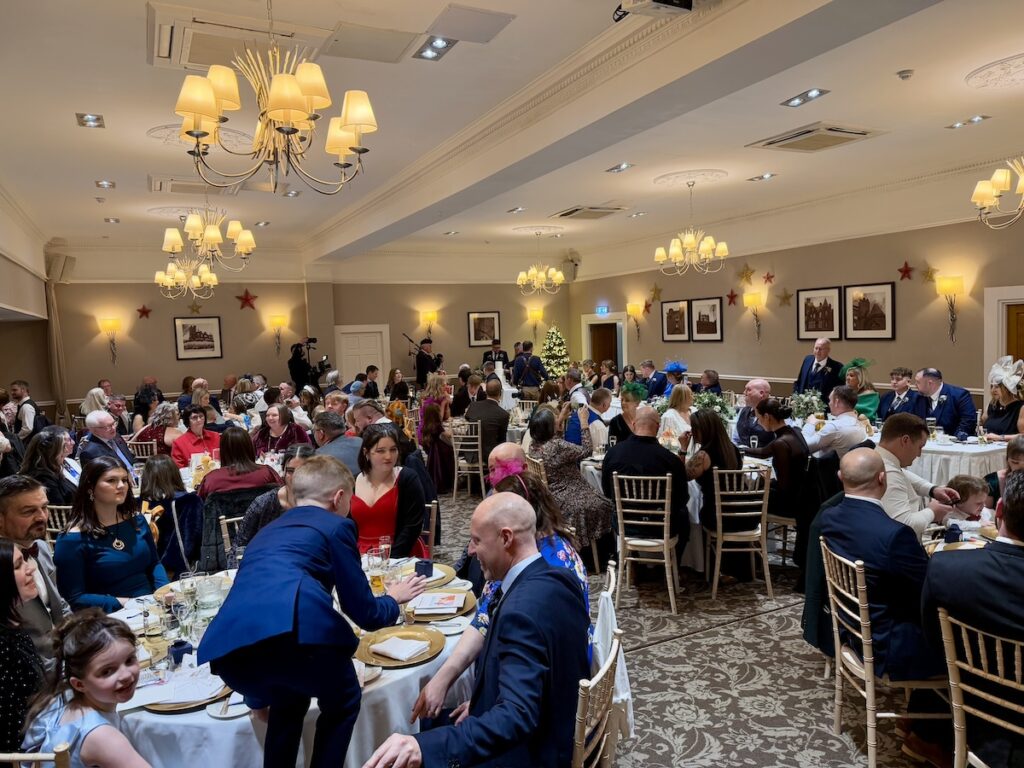 Wedding Breakfast at Sherbrooke Castle Hotel in Glasgow.