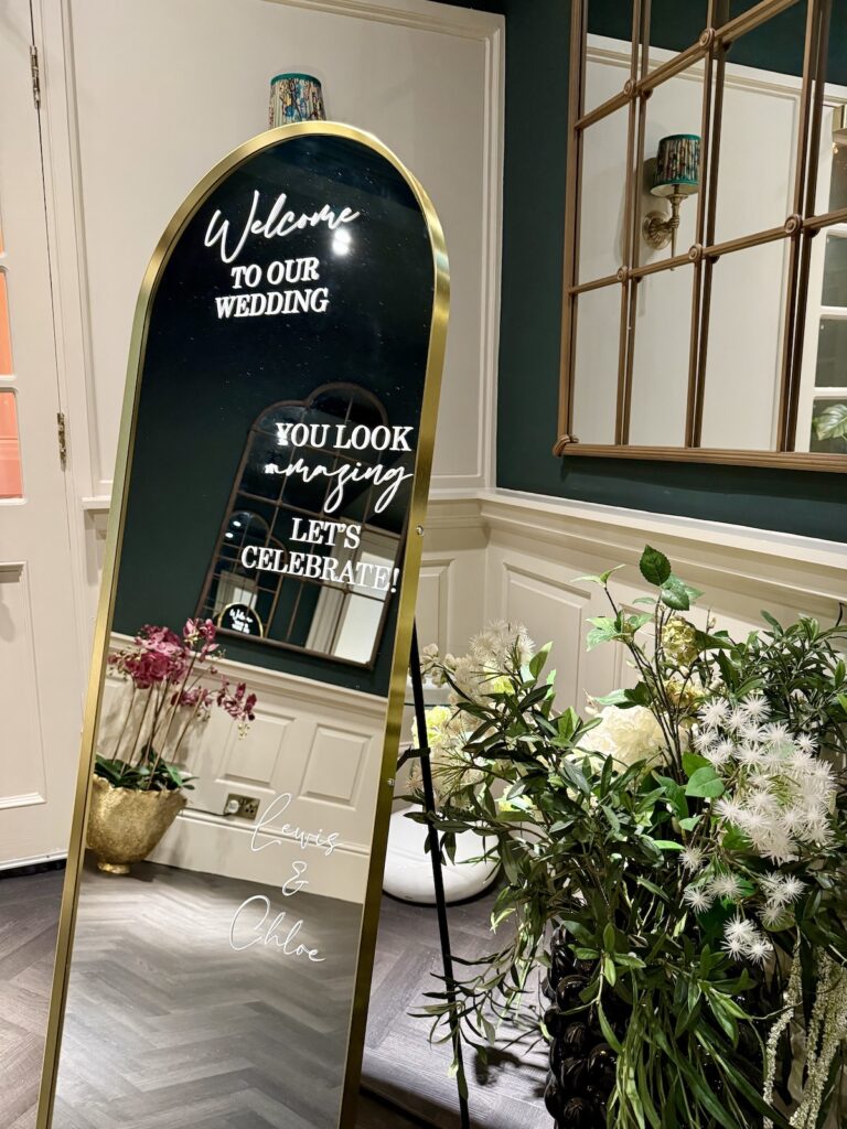 Wedding Sign The Croft Hotel, Darlington